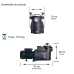 Bomba para Piscina Thebe Tsw-370 1/2cv Monof&aacute;sica 127V/220V