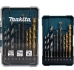 KIT BROCAS PARA MADEIRA/CONCRETO COM 9 PEÇAS MAKITA D-71962