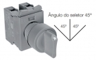 Botão Comutador 3 Posições fixas 45º 22 mm CEW CKM3F45 Weg